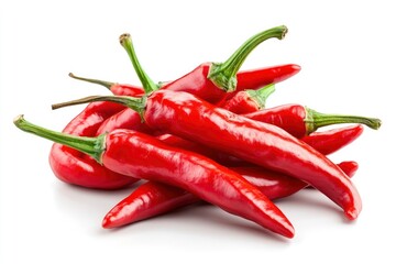 Chilli pepper isolated on white background - generative ai