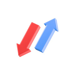 Poster - arrow up and down 3d icon