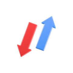 Poster - arrow up and down 3d icon