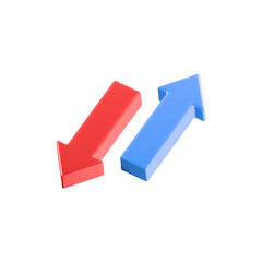 Poster - arrow up and down 3d icon