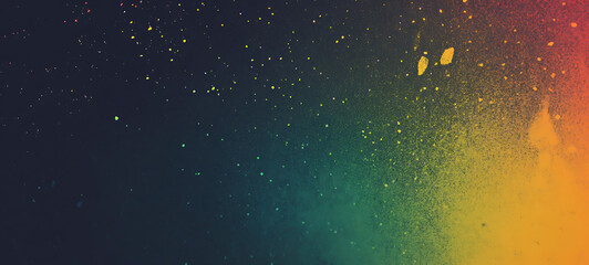 Poster - Abstract background with green, yellow and orange gradient with sparkles.