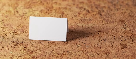 Aufkleber - white card on a corkboard finance theme. with copy space image. Place for adding text or design