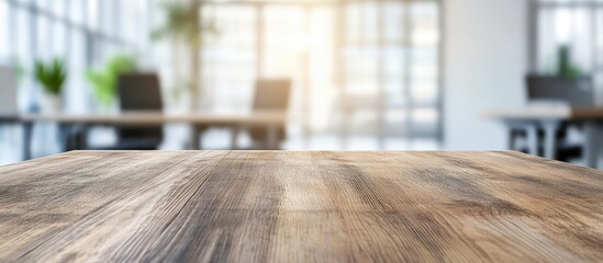 Leinwandbilder - Tabletop and blurred office background. with copy space image. Place for adding text or design