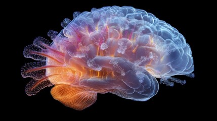 Poster - Exploring the future a futuristic illustration of the human brain with bcca technology