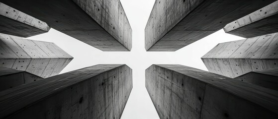 Poster - Exploring bold minimalism hexagonal outlines in contemporary architecture