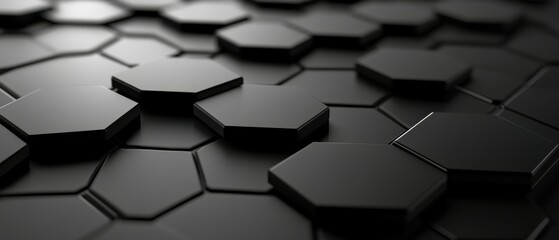 Poster - Exploring the depths of hexagonal harmony in digital artistry
