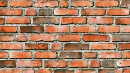 Old vintage red brick wall  facade- high-quality texture for concept interior design or architecture detail project