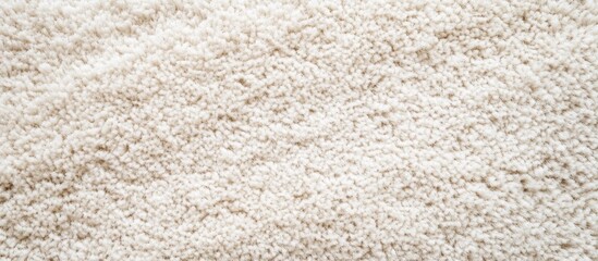 Poster - White carpet texture background from above Beige nylon carpet or mat design floor covering doormat wallpaper Soft polyester rug mockup with copyspace