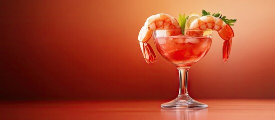 Aufkleber - Shrimp Cocktail. with copy space image. Place for adding text or design