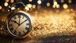 © Media Srock - Countdown to the New Year: Festive Alarm Clock Amid Sparkling Lights