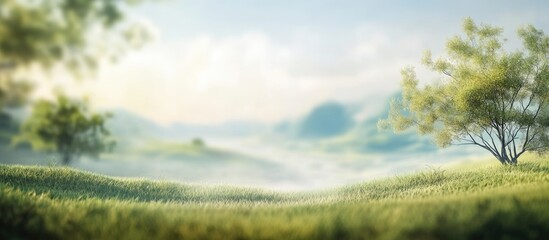 Leinwandbilder - Blurry landscape suitable for copyspace Space available for text
