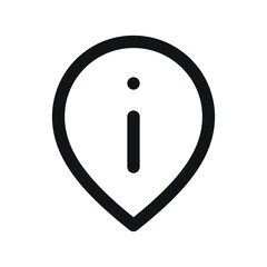 Aufkleber - Location information UI icon, map pin info simple line user interface vector symbol