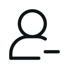 Aufkleber - User minus UI icon, remove user simple line user interface vector symbol