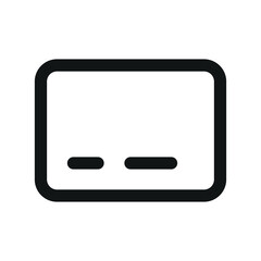 Poster - Plastic banking card UI icon, bank card payment simple line user interface vector symbol