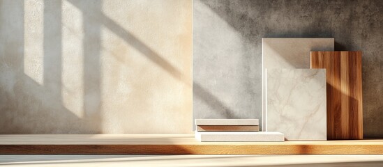 Poster - samples of material concepts in interior design