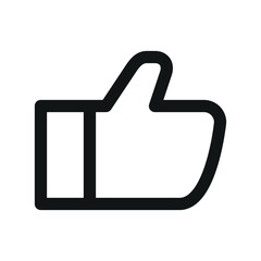 Poster - Thumb up UI icon, Like simple line user interface vector symbol