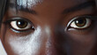 © malik - Detailed close-up of a woman's eye and freckles, highlighting natural beauty, eyebrow, and smooth skin texture.