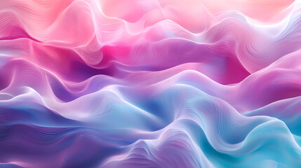 Wall Mural - Abstract background with pink, blue, and purple wavy lines.