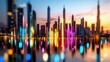 © Faizal - Vibrant Cityscape with Reflections at Sunset