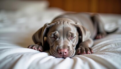 Wall Mural -  Peaceful slumber  A dogs dreamy nap