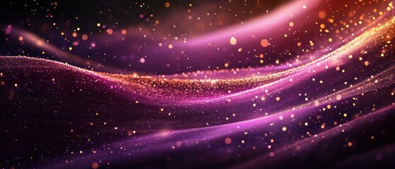 Poster - Captivating abstract background with rich plum and sparkling elements
