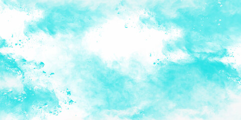 Wall Mural - Abstract light blue watercolor cloudiness, mist, or smog background. light blue sky with white background and blurred pattern. Vivid textured aquarelle painted art design background.	
