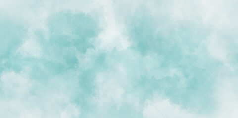 Wall Mural - Abstract light blue watercolor cloudiness, mist, or smog background. light blue sky with white background and blurred pattern. Vivid textured aquarelle painted art design background.	

