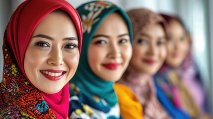 Daily Expressions of Malaysian Women in Traditional Attire