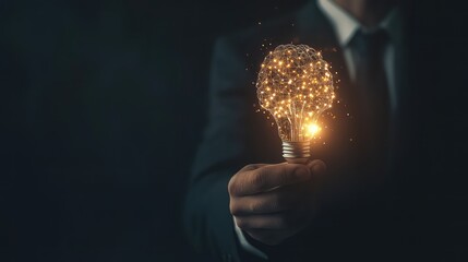 Light Bulb Inspiration Or Idea In Business, Generative AI