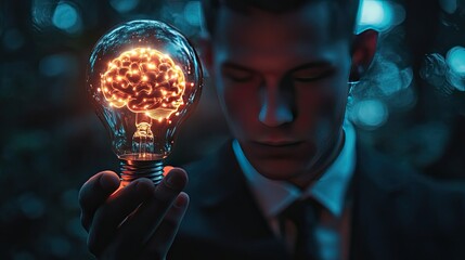 Light Bulb Inspiration Or Idea In Business, Generative AI