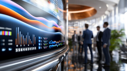 Poster - Innovative data visualization and business networking in a modern office environment