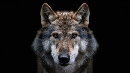  grey wolf portrait