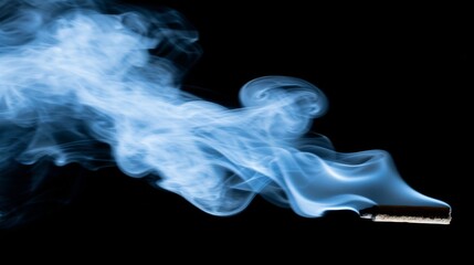 Poster - a cigarette burning on a black background