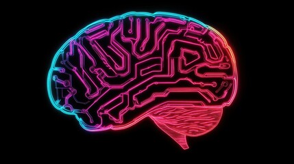 Poster - Colorful Brain Circuit Design in Artistic Style