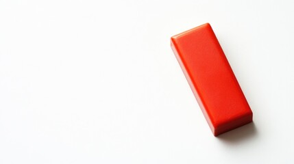 Poster - bold red rectangular object on minimal background