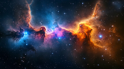 Wall Mural - cosmic nebula with stars, space, cosmos, galaxy, universe, astronomical
