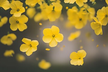 Close-up of a flowering strawberry plant. Beautiful simple AI generated image