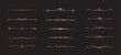 © Alano Design - Set of Vintage decorative golden lines. text dividers. Gold line border. Lines separators, Borders, Vintage dividers, Underline elements. Vector illustration
