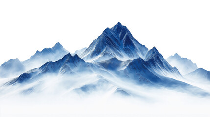 Wall Mural - Cold stone mountains covered in snow.