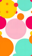 Wall Mural - polka dots seamless  pattern background isolated with white highlights, png