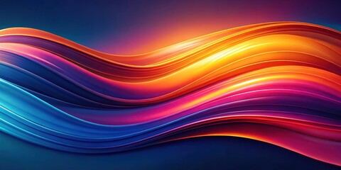 Poster - Abstract Colorful Fluid Swirls of Blue, Purple, Orange, and Yellow Hues