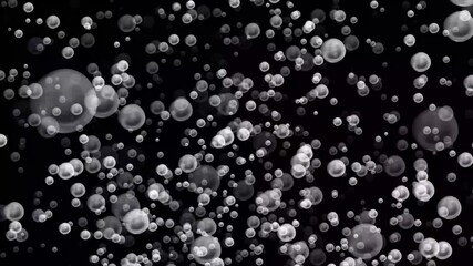 Poster - Black Bokeh, Abstract black bokeh background. Abstract water bubble background