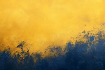 Poster - A vibrant abstract gradient artwork showcasing a beautiful blend of bright yellow and deep blue hues seamlessly