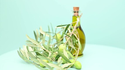 Wall Mural - video bottle with olive oil