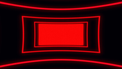 Poster - Neon lines light red and Blake color creativ background . Creative banner red neon screens.