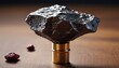 © 4K_Heaven - An exquisite meteorite wine stopper with a polished finish, combining elegance and celestial inspiration for a unique addition to wine lovers' collections, Generative AI