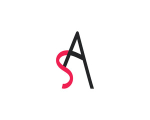 creative letter AS or SA logo design 