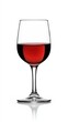 Close-up of a Glass of Red Wine on White Background