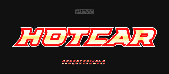 Poster - Speed angular alphabet with bold outlines and dynamic italic slants for adrenaline of motorsports and cartoon action, energetic logo, racing headlines, kid automotive branding. Vector typeset.