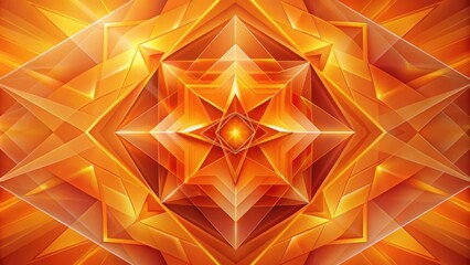 Poster - Abstract Golden Geometric Starburst Pattern With a Glowing Center